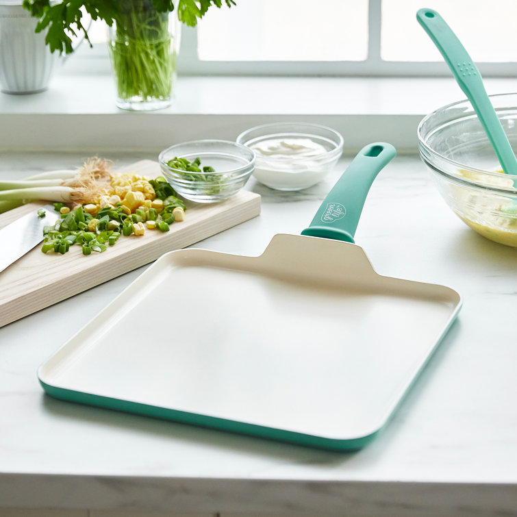 Greenlife Soft Grip Healthy Ceramic Nonstick, 11" Griddle Pan, PFAS